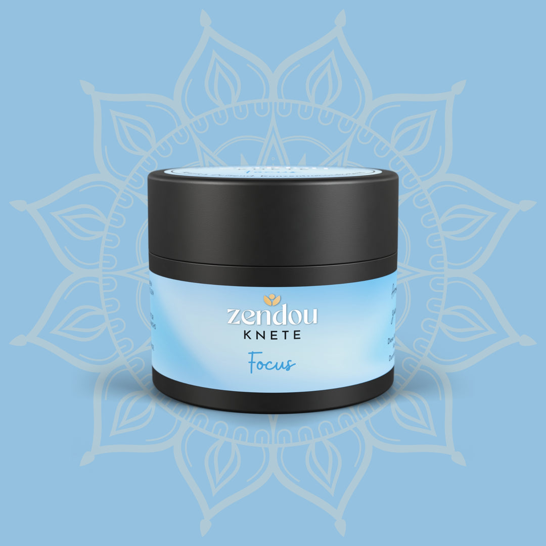 Zendou Duftknete Focus mit klaren Kräutern und Zitrus für Konzentration und Klarheit.