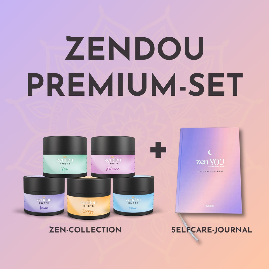 Zendou Premium-Set: 5x Duftknete plus Selfcare-Journal