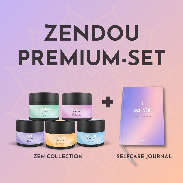 Zendou Premium-Set: 5x Duftknete plus Selfcare-Journal