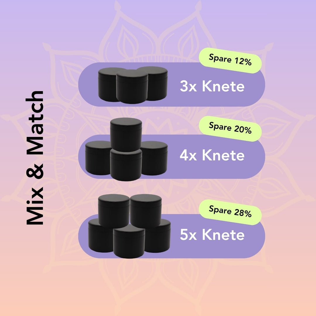 Mix&Match Tabelle: Spare bis zu 28% beim Kauf von mehr als 2 Kneten